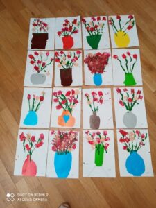 Praca plastyczna - Tulipany - grupa 8
